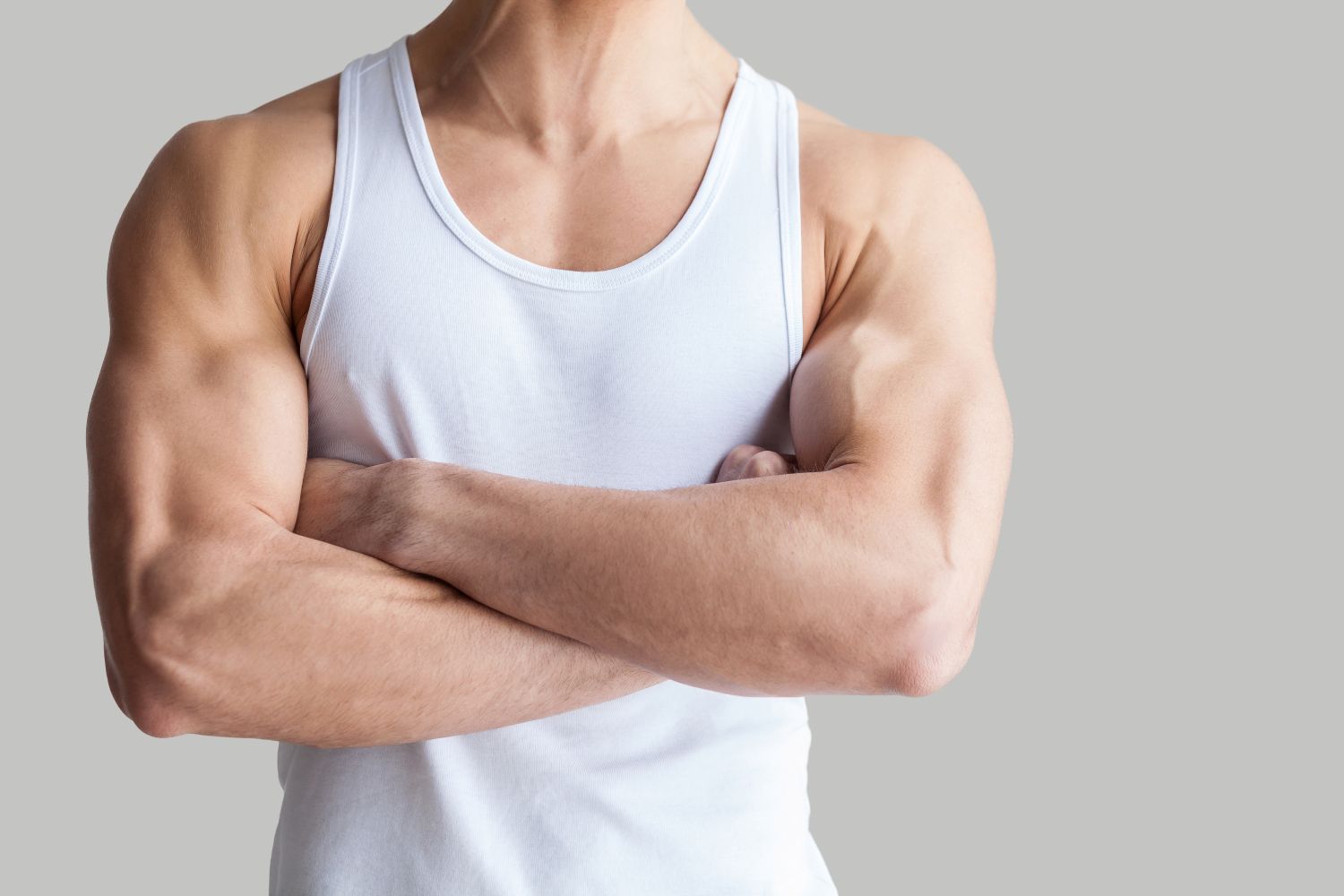 man in undershirt